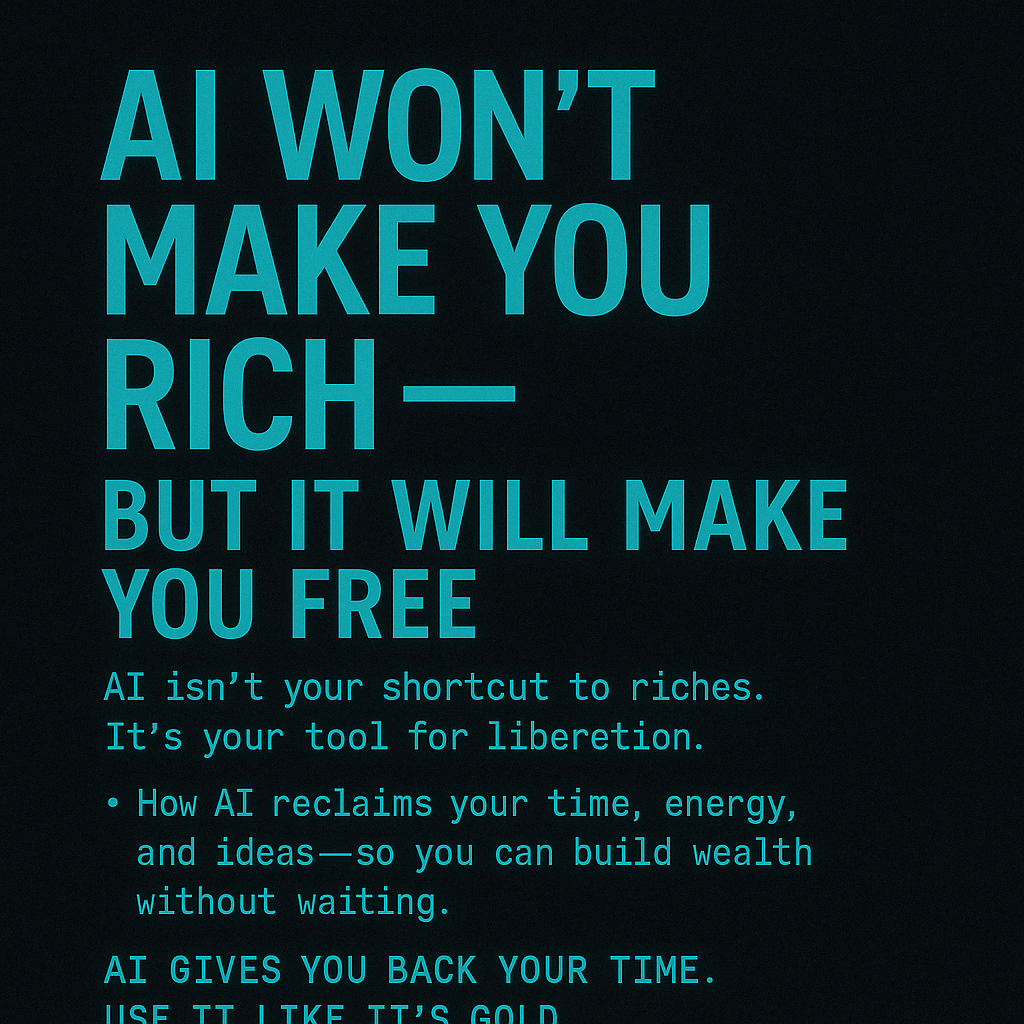 AI Won’t Make You Rich — But It Will Make You Free